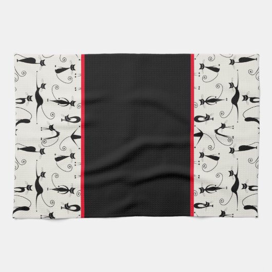 Kooky Black Cats Theedoek (Horizontaal)