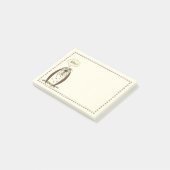 Kooky Cartoon Owl Heart Lijst Post-it® Notes (Schuin)