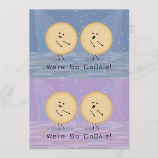 Kooky Cookies Cuttable Valentine Cards Purple Blue Bedankkaart