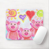 Kooky Friends Pig Mousepad Muismat (Met muis)