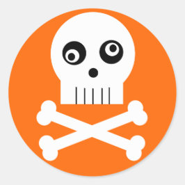 Kooky Googley Eyed Skull Halloween Sticker