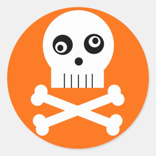 Kooky Googley Eyed Skull Halloween Sticker (Voorkant)