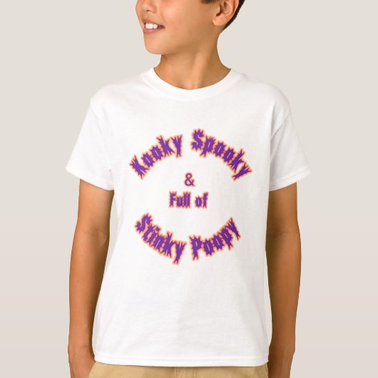 Kooky Spooky en vol Stinky Poopy T-shirt (Voorkant)