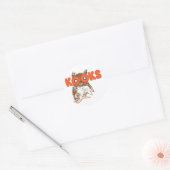 Kooky Uil Ronde Sticker (Envelop)