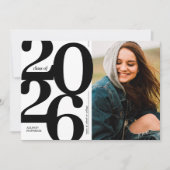 Kool 2026 Foto Afstudeerfeest Uitnodiging (Voorkant)