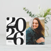 Kool 2026 Foto Afstudeerfeest Uitnodiging (Staand voorkant)