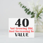 KOOL 40 JAAR OUDE DESIGN VAN DE TWEEDE DAG BRIEFKAART (Staand voorkant)