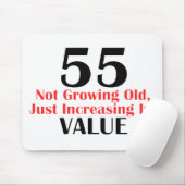 KOOL 55 JAAR OUDE BIRTHDAY-DESIGN MUISMAT (Met muis)