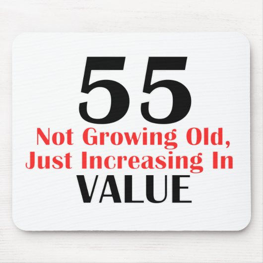 KOOL 55 JAAR OUDE BIRTHDAY-DESIGN MUISMAT (Voorkant)