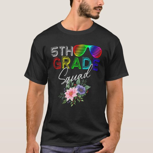 Kool 5e klas team terug naar school t-shirt (Voorkant)