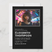 Kool 70s typografie Retro Disco Afstudeerfeest Kaart (Achterkant)