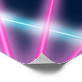 Kool 80s Laser School-portret achtergrond Poster (Hoek)