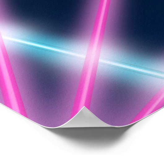 Kool 80s Laser School-portret achtergrond Poster (Hoek)