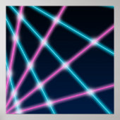 Kool 80s Laser School-portret achtergrond Poster (Voorkant)