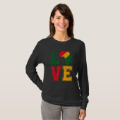 Kool Africa Map for Men Traditional Love Ar T-shirt (Voorkant volledig)