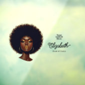 Kool Afro-ontwerp voor Afro-Amerikaanse kapsalon Raamsticker (Vel 3)