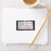 Kool-Amerikaans vlaggenontwerp Etiket (Insitu)