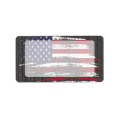 Kool-Amerikaans vlaggenontwerp Etiket (Voorkant)