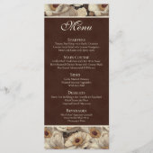 Kool Anemonen Esthetische Tuin Trouwfeest Menu (Voorkant)