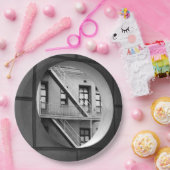 Kool Architectuur zwart-witfotografie Papieren Bordje (Feest)