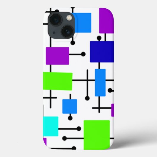 Kool atoomrechthoeken Case-Mate iPhone case (Achterkant)