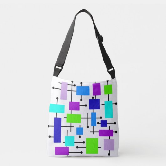 Kool atoomrechthoeken crossbody tas (Voorkant)