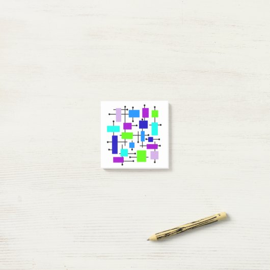 Kool atoomrechthoeken post-it® notes (Op bureau)