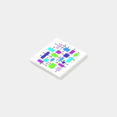 Kool atoomrechthoeken post-it® notes (Schuin)