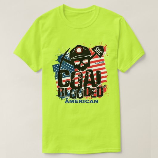 KOOL BEDEKT AMERIKAAN T-SHIRT (Design voorkant)