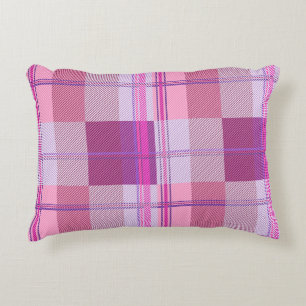 Kool Berry Magenta Geruite Esthetiek Accent Kussen