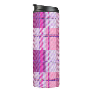 Kool Berry Magenta Geruite Esthetiek Thermosbeker