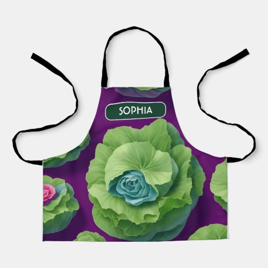 Kool Bloemen Kleurrijk Gepersonaliseerd Patroon Schort (Voorkant)