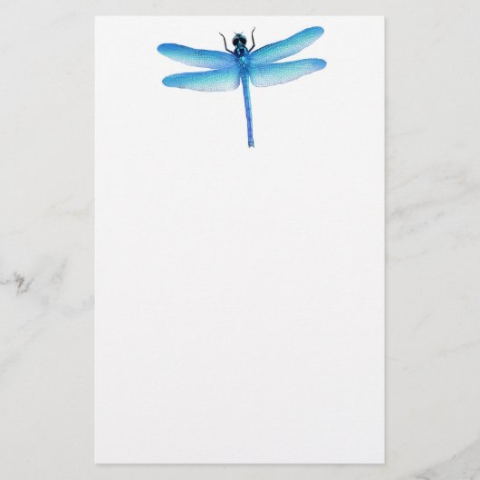 Kool Blue Dragonfly Stationery Briefpapier (Voorkant)