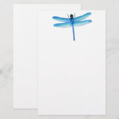 Kool Blue Dragonfly Stationery Briefpapier (Voorkant / Achterkant)