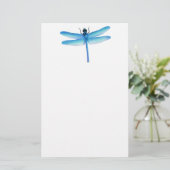 Kool Blue Dragonfly Stationery Briefpapier (Staand voorkant)