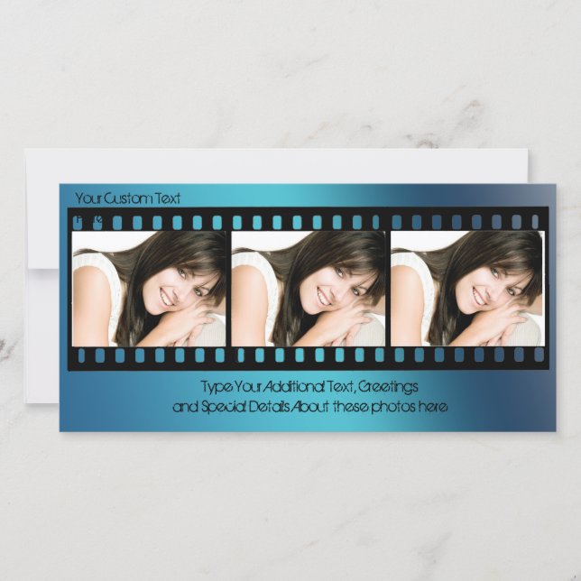 Kool Blue Filmstrip Photo Card, All-Occasion (Voorkant)