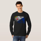 Kool Bonaire vlagontwerp T-shirt (Voorkant volledig)