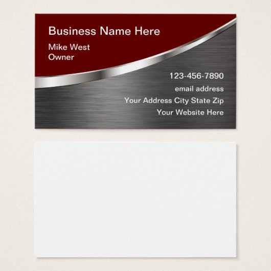 Kool Bouw Visitekaartjes Metallic look (Voorkant /achterkant)