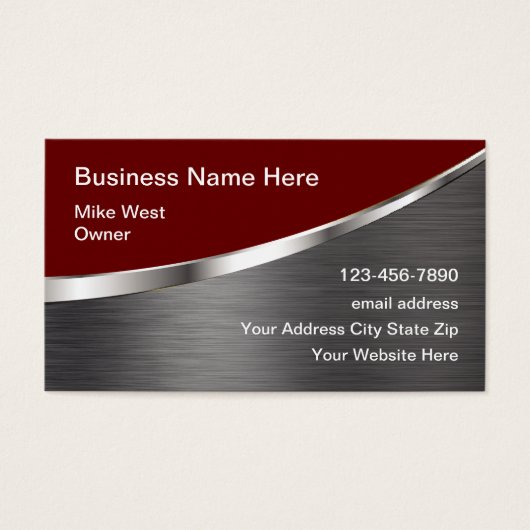 Kool Bouw Visitekaartjes Metallic look (Voorkant)