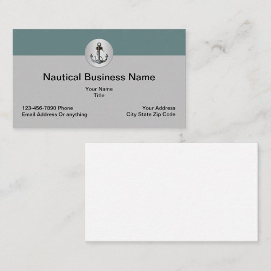 Kool-buikthema en kustthema visitekaartje (Voorkant / Achterkant)