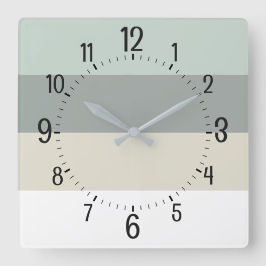 Kool Calming Minimalist Stripes Pattern Vierkante Klok (Voorkant)