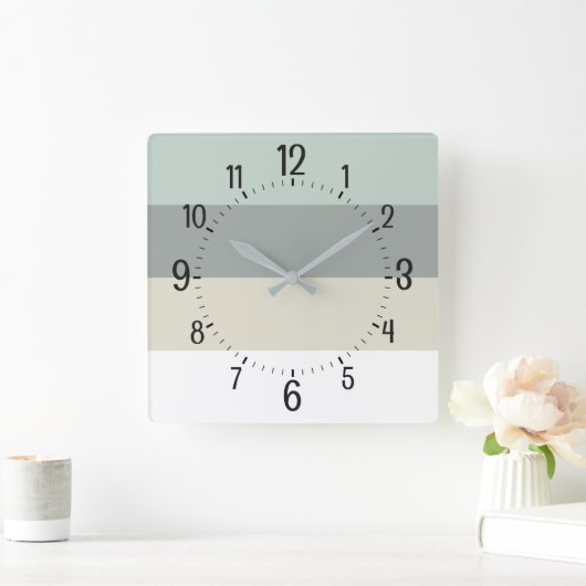 Kool Calming Minimalist Stripes Pattern Vierkante Klok (Huis)