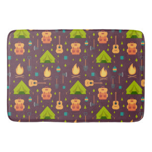 Kool Camping Pattern Outdoory Design Badmat