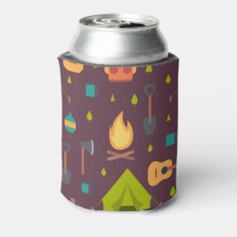 Kool Camping Pattern Outdoory Design Blikjeskoeler