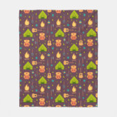 Kool Camping Pattern Outdoory Design Fleece Deken (Voorkant)
