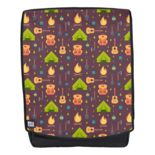 Kool Camping Pattern Outdoory Design Rugtassen