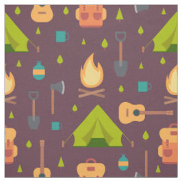 Kool Camping Pattern Outdoory Design Stof