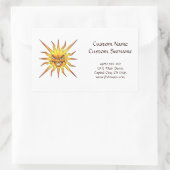 Kool cartoon tattoo symbool kwaadaardig Zonnegezic Rechthoekige Sticker (Tas)