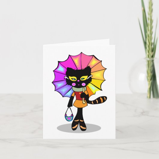 Kool Cat - Leuke notitiekaart (Voorkant)