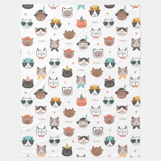 Kool Cats 60x80 Fleece Deken (Voorkant)